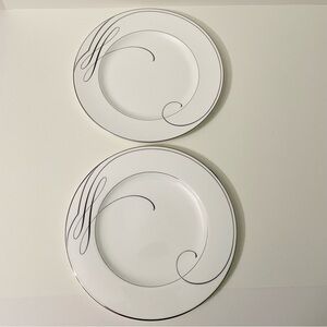 Waterford Ballet Ribbon Dinner Plates 10 3/4" Set of 2